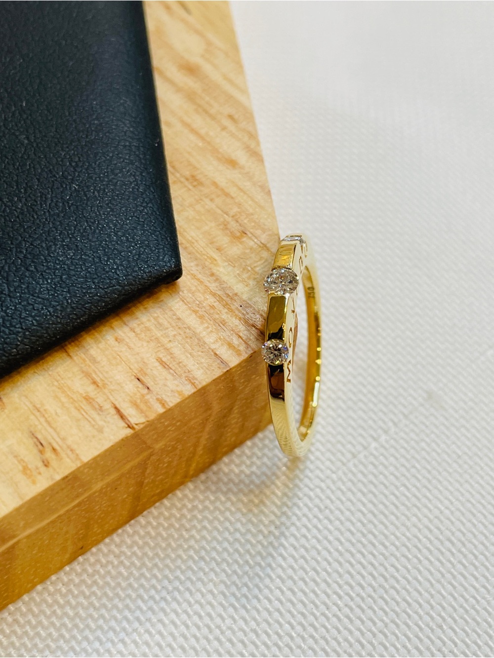 Movado 18k Yellow Gold Diamond Band Ring - Picture 3 of 8